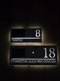 Numero civico a energia solare