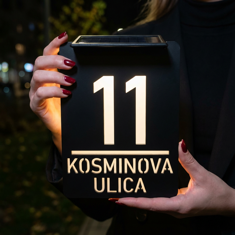 Solární domovní číslo Lia